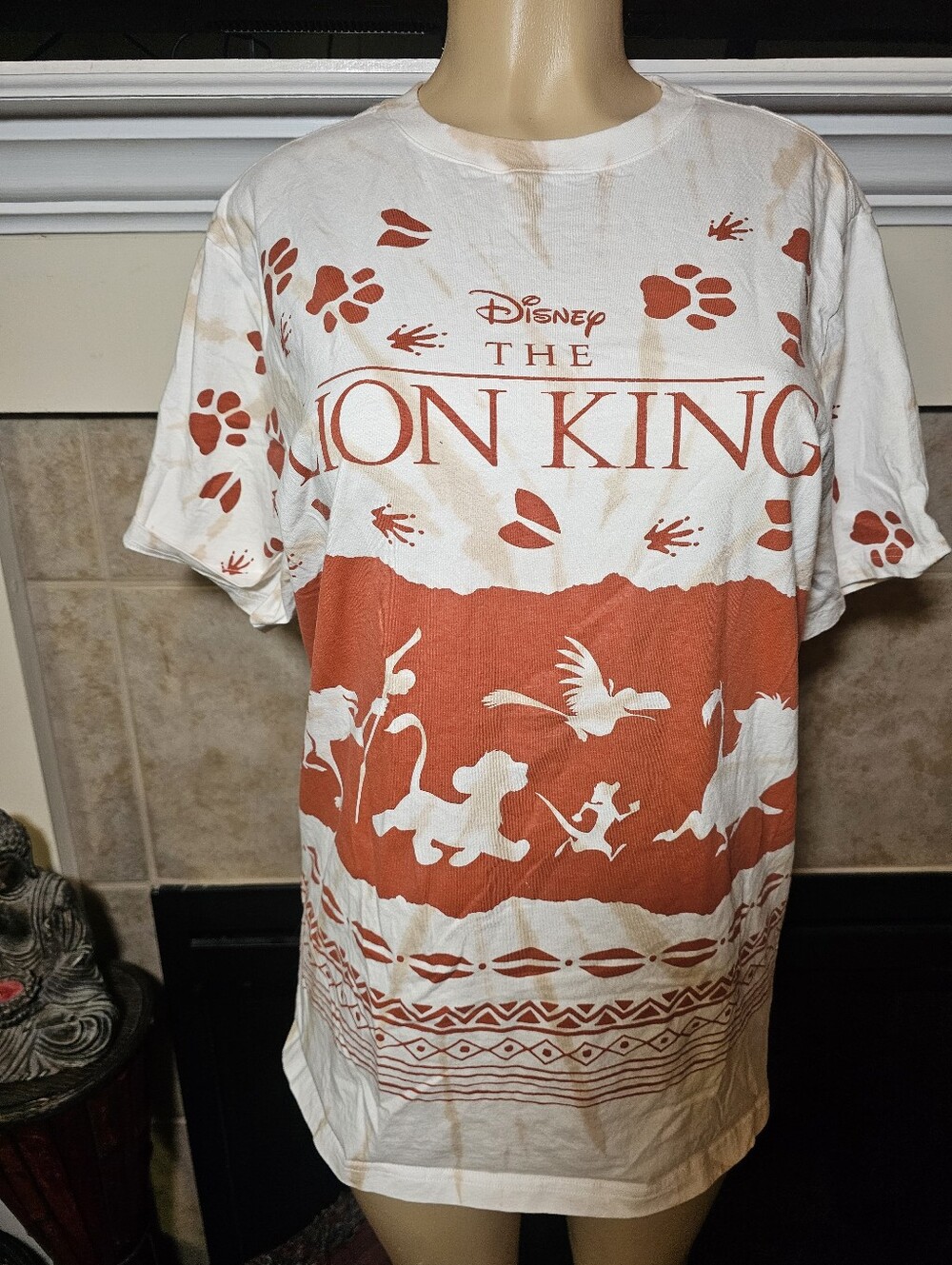 NWOT. Lion King Footsteps Tie-Dye T-Shirt. Size Medium